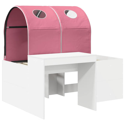 vidaXL Bed with Tunnel 3 pcs White and Pink Engineered Wood 3
