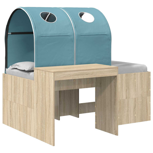 vidaXL Bed with Tunnel 3 pcs Sonoma Oak and Light Blue Engineered Wood 2