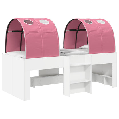 vidaXL Bed with Tunnel 3 pcs White and Pink Engineered Wood 2