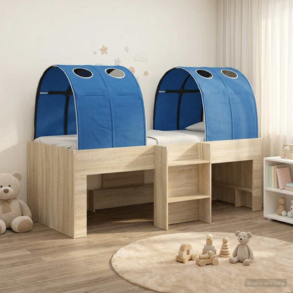 vidaXL Bed with Tunnel 3 pcs Sonoma Oak and Blue Engineered Wood 1