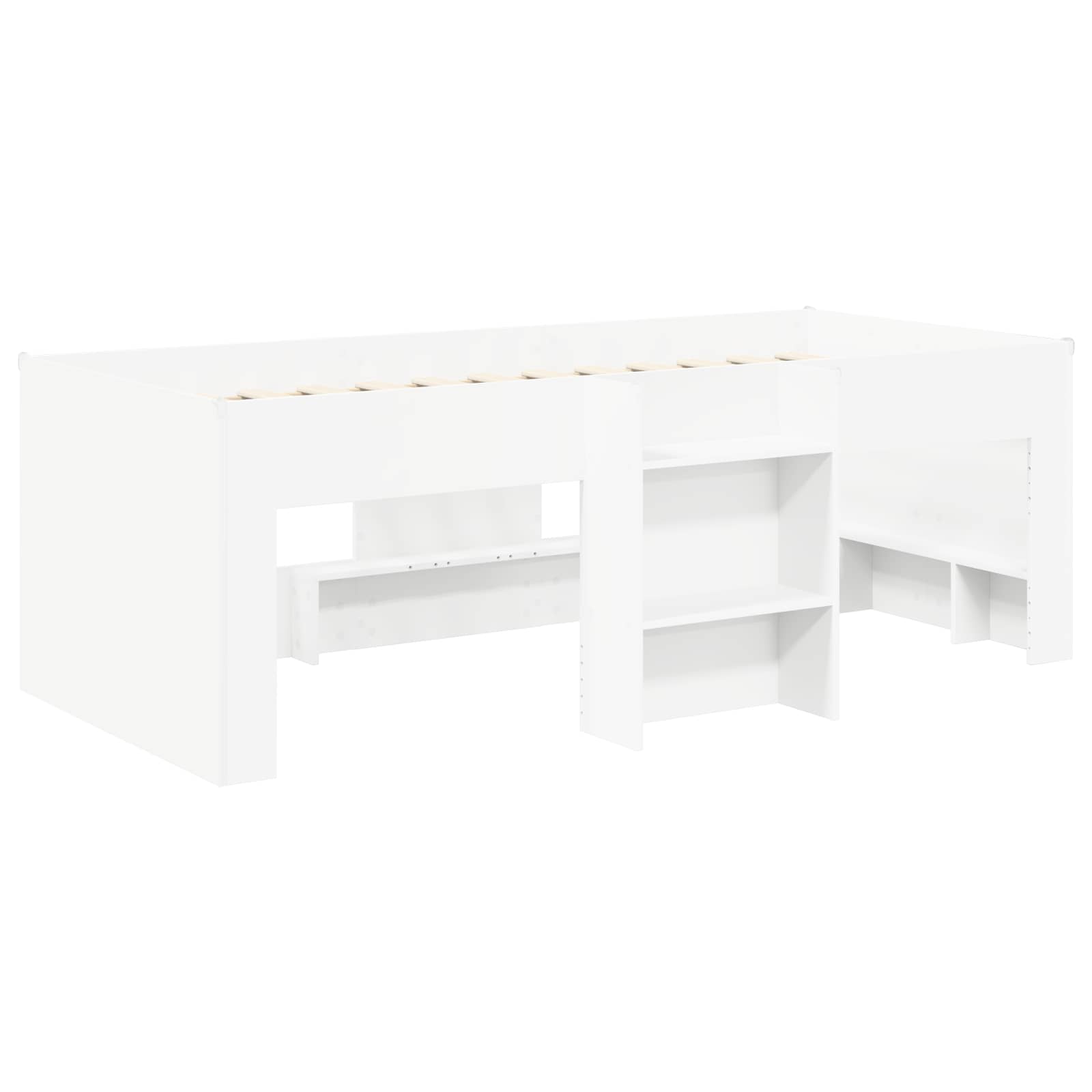 vidaXL Bed with Tunnel 3 pcs White and Blue Engineered Wood 4