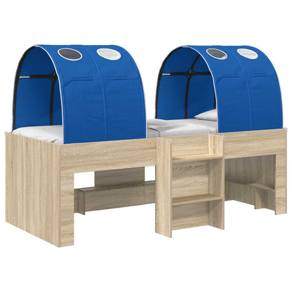 vidaXL Bed with Tunnel 3 pcs Sonoma Oak and Blue Engineered Wood 2