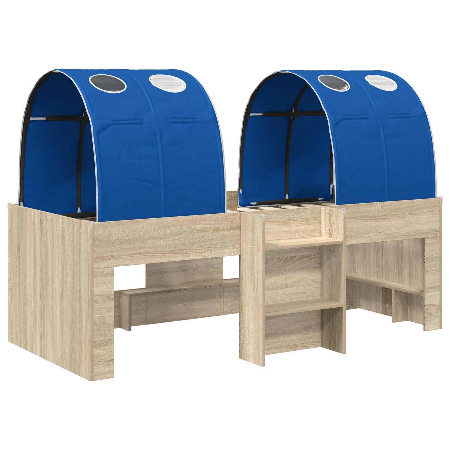vidaXL Bed with Tunnel 3 pcs Sonoma Oak and Blue Engineered Wood 3