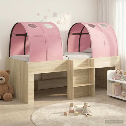 vidaXL Bed with Tunnel 3 pcs Sonoma Oak and Pink Engineered Wood 1