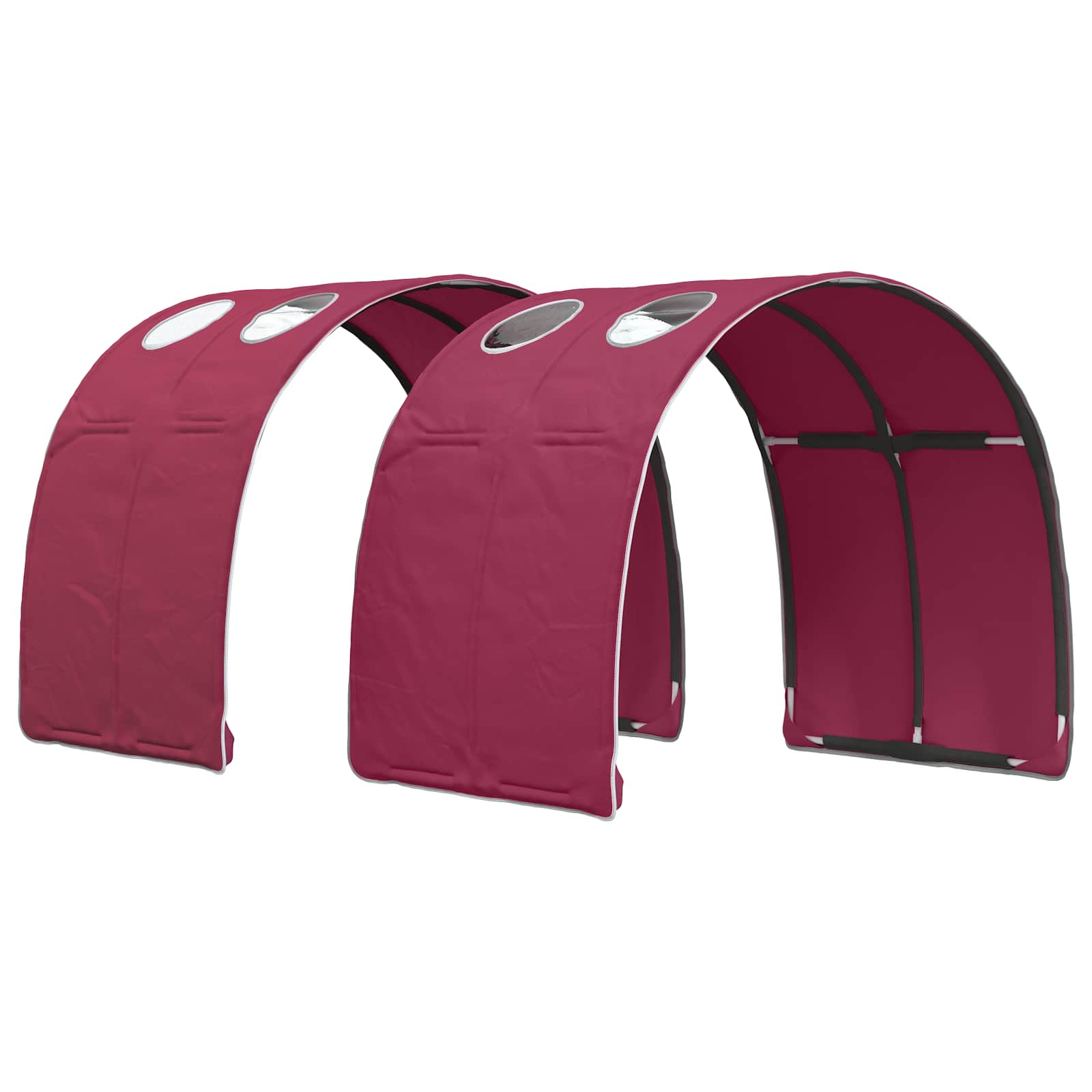 vidaXL Bed with Tunnel 3 pcs Sonoma Oak and Red Engineered Wood 5