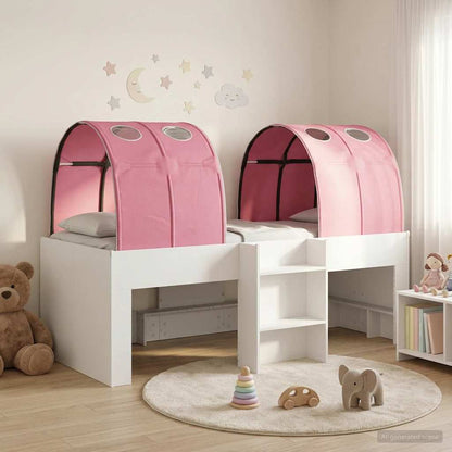 vidaXL Bed with Tunnel 3 pcs White and Pink Engineered Wood 1