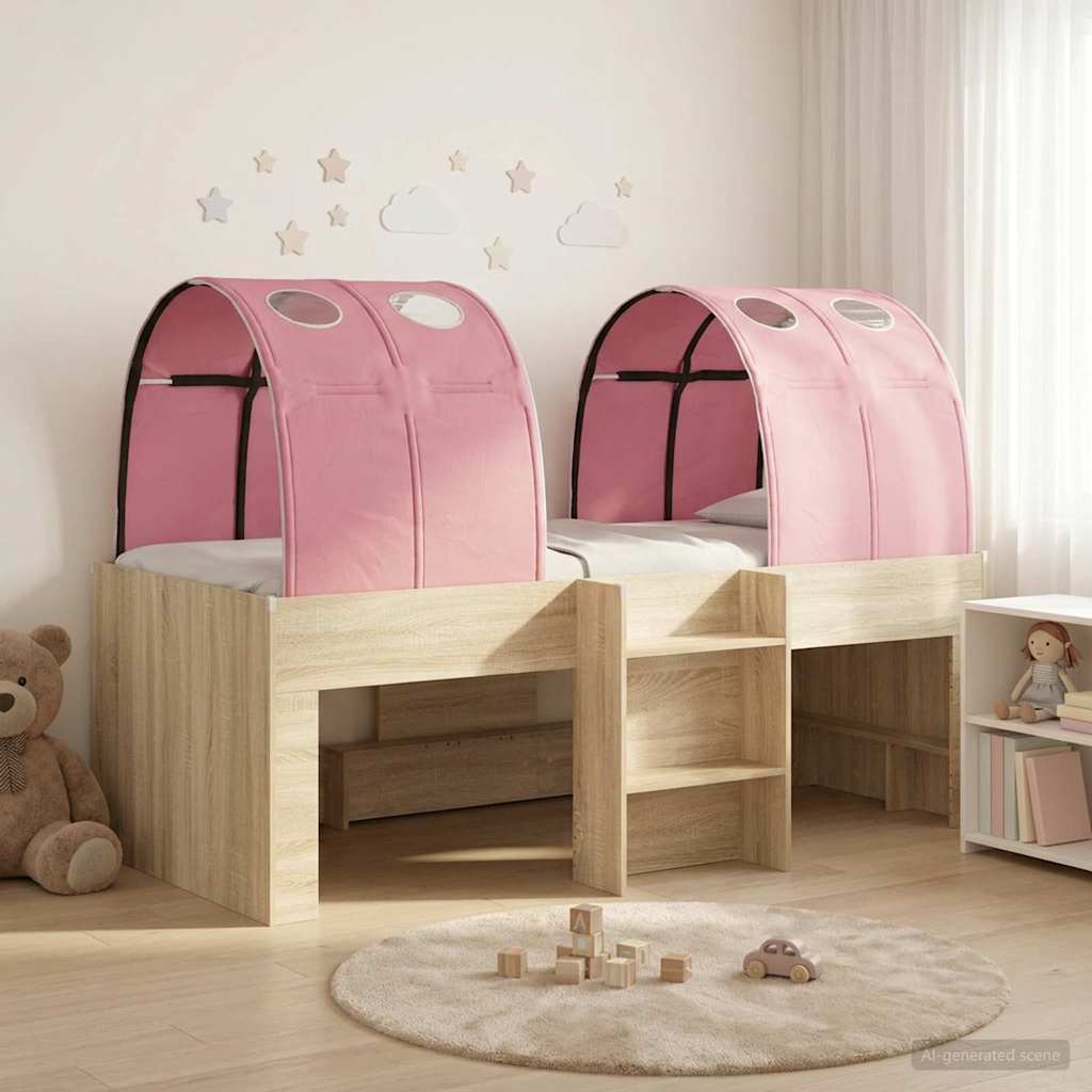 vidaXL Bed with Tunnel 4 pcs Sonoma and Pink Engineered Wood 1