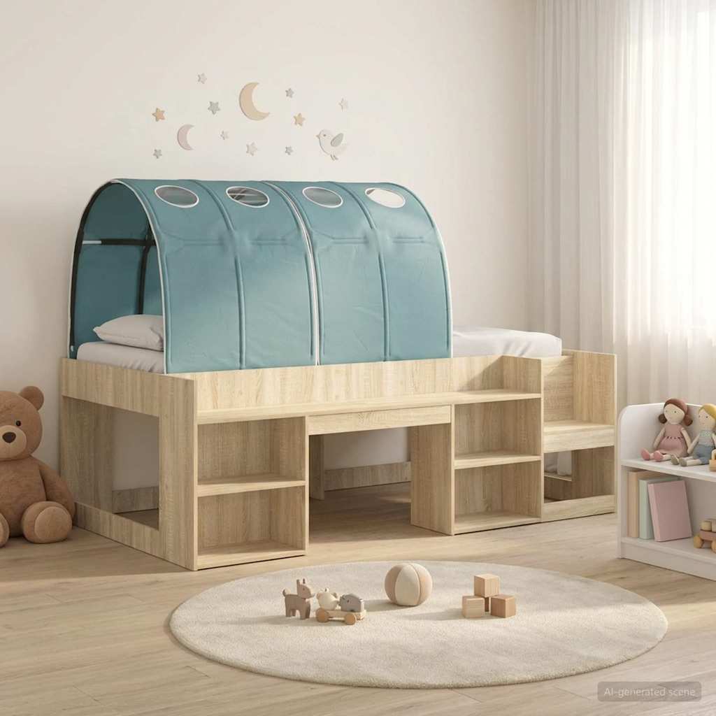 vidaXL Kids'High Bed Frame with Storage 3 pcs Engineered Wood 1