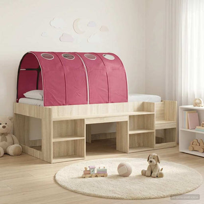 vidaXL Bed Frame with Tunnel 3 pcs Sonoma Oak and Red Engineered Wood 1