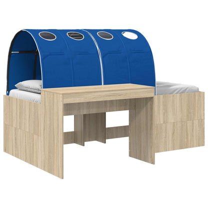 vidaXL Bed Frame with Tunnel 3 pcs Sonoma Oak and Blue Engineered Wood 2