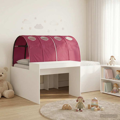 vidaXL Bed with Tunnel 3 pcs White and Red Engineered Wood 1