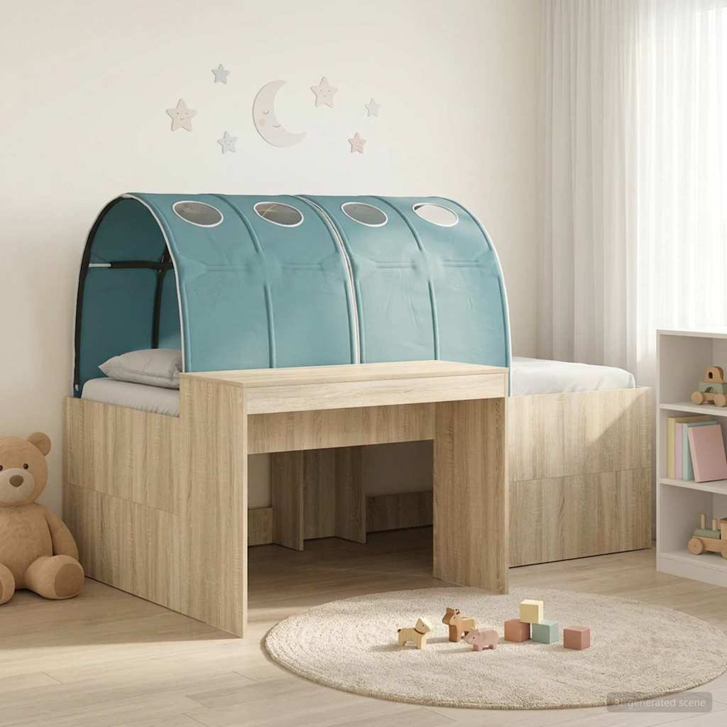 vidaXL Bed with Tunnel 3 pcs Sonoma Oak and Light Blue Engineered Wood 1
