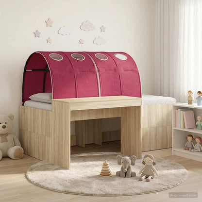 vidaXL Bed with Tunnel 3 pcs Sonoma Oak and Red Engineered Wood 1