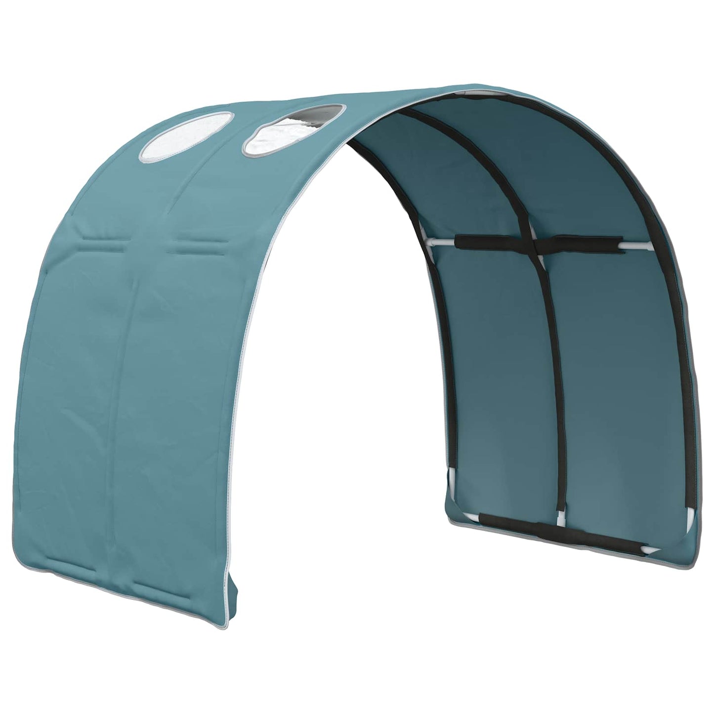 vidaXL Bed with Tunnel 3 pcs White and Light Blue Engineered Wood 5