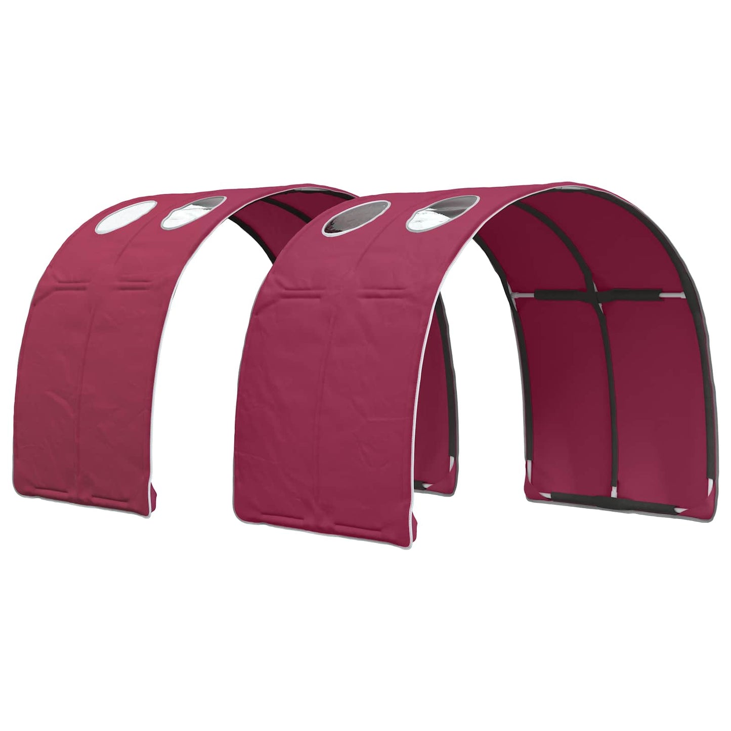 vidaXL Bed with Tunnel 4 pcs White and Red Engineered Wood 5