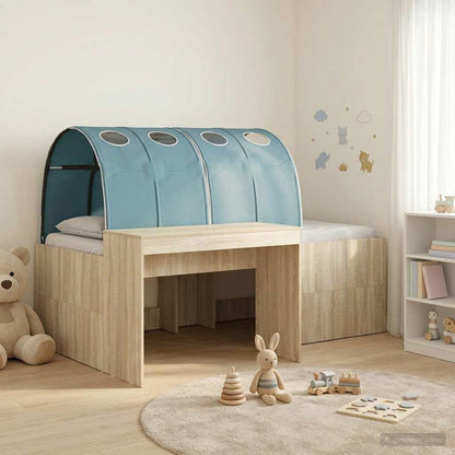 vidaXL Bed with Tunnel 3 pcs Sonoma Oak and Light Blue Engineered Wood 1