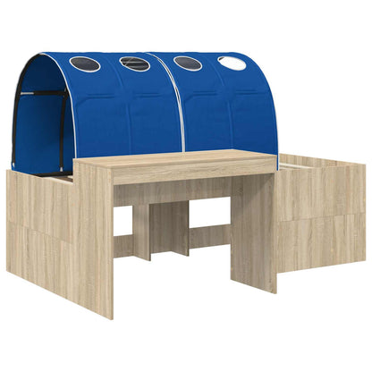 vidaXL Bed with Tunnel 3 pcs Sonoma Oak and Blue Engineered Wood 3