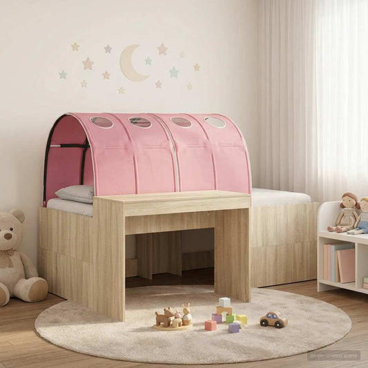 vidaXL Bed with Tunnel 3 pcs Sonoma Oak and Pink Engineered Wood 1