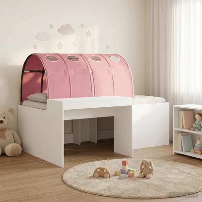 vidaXL Kids'High Bed Frame with Desk 3 pcs White and Pink 1
