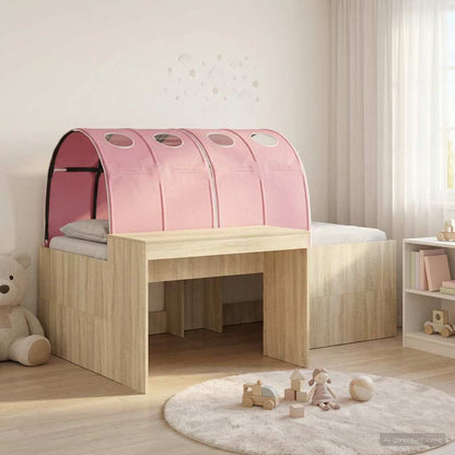 vidaXL Kids'High Bed Frame with Desk 3 pcs Sonoma Oak and Pink 1