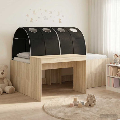 vidaXL Kids'High Bed Frame with Desk 3 pcs Sonoma Oak and Black 1