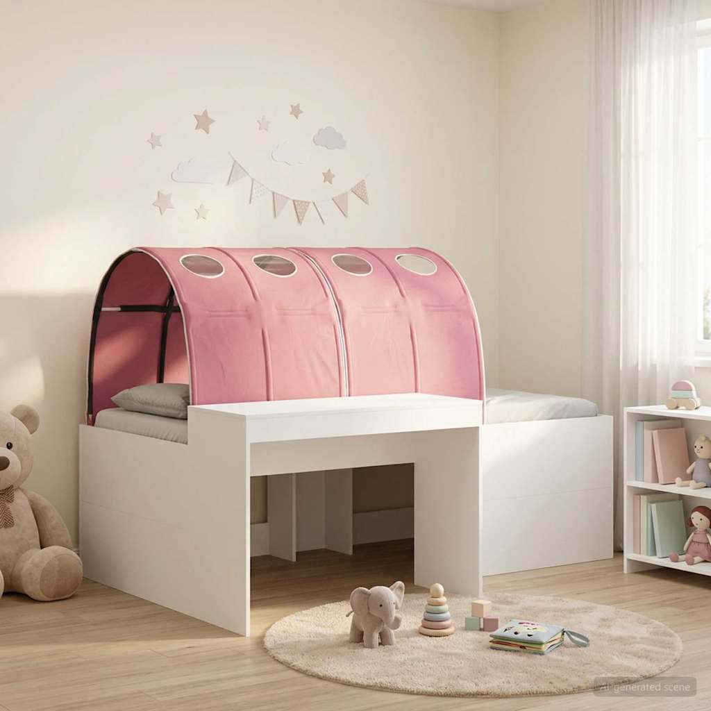 vidaXL Bed with Tunnel 3 pcs Artisian Oak and Pink Engineered Wood 1