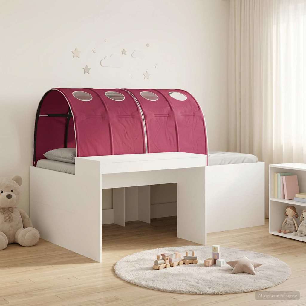 vidaXL Bed with Tunnel 3 pcs Artisian Oak and Red Engineered Wood 1