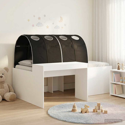 vidaXL Bed with Tunnel 3 pcs Artisian Oak and Black Engineered Wood 1