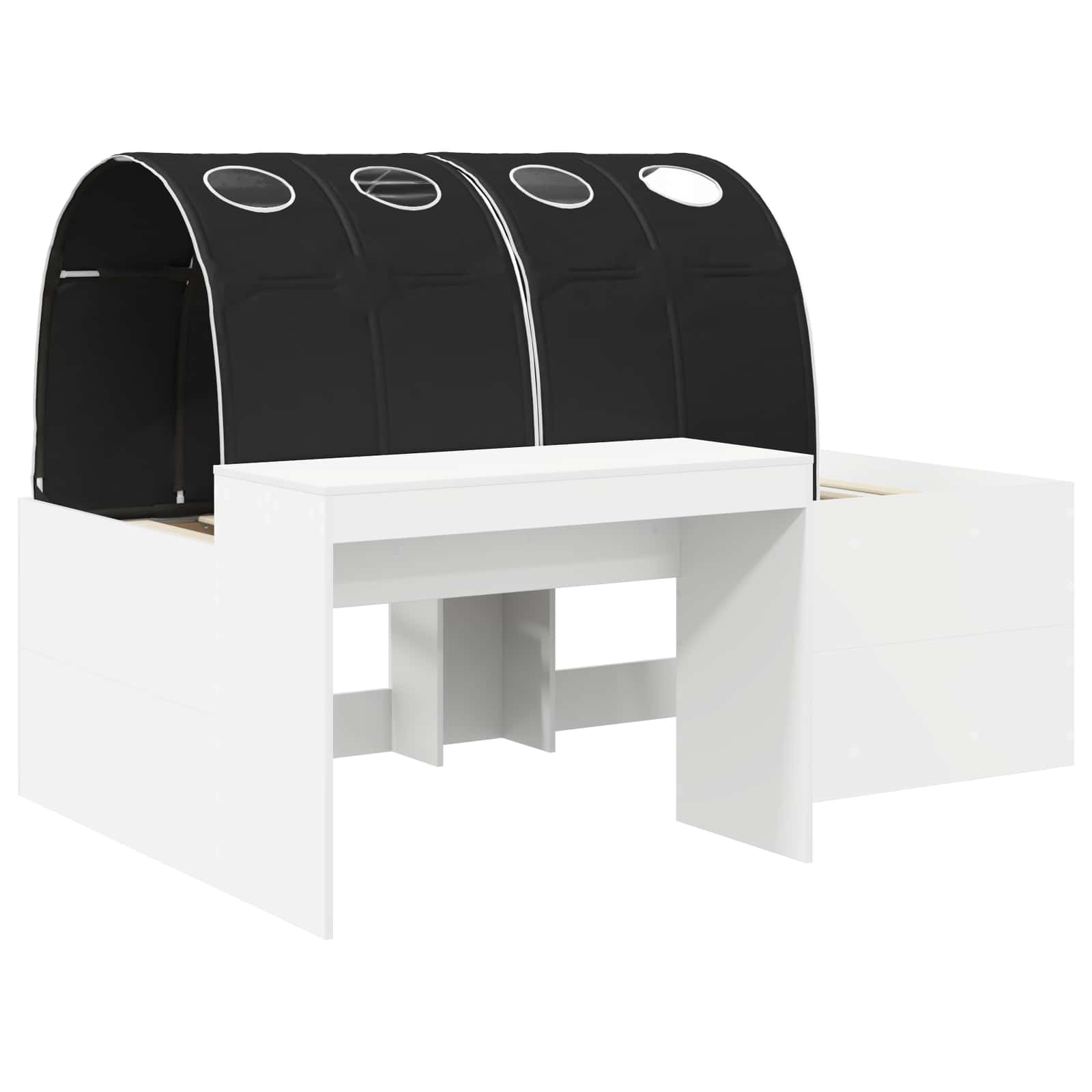 vidaXL Bed with Tunnel 3 pcs Artisian Oak and Black Engineered Wood 3