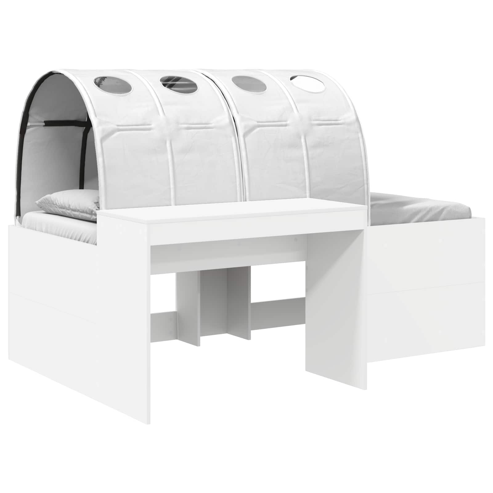 vidaXL Bed with Tunnel 3 pcs Artisian Oak and White Engineered Wood 2