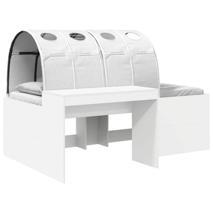 vidaXL Bed with Tunnel 3 pcs Artisian Oak and White Engineered Wood 2