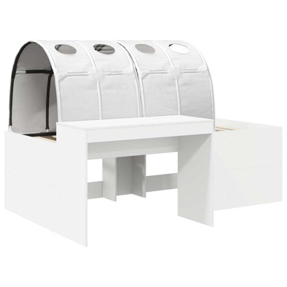 vidaXL Bed with Tunnel 3 pcs Artisian Oak and White Engineered Wood 3