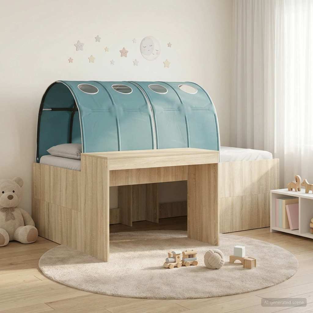 vidaXL Bed with Tunnel 3 pcs Artisian Oak and Light Blue 1