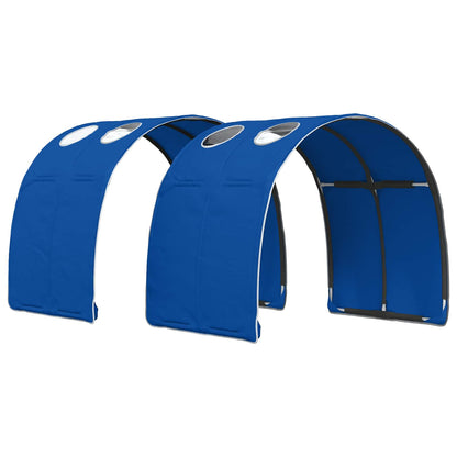 vidaXL Bed with Tunnel 3 pcs Artisian Oak and Blue Engineered Wood 5