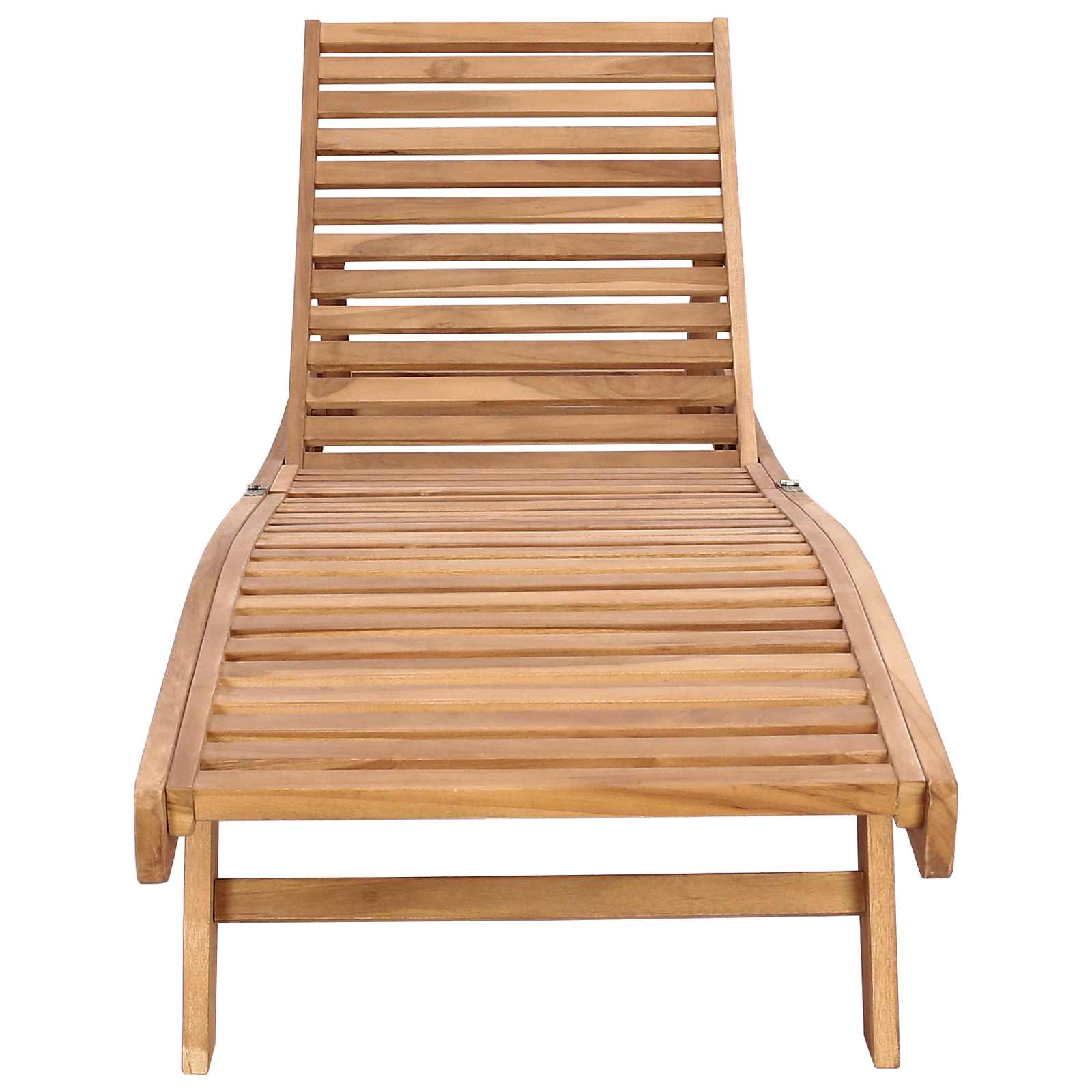 vidaXL Sun Lounger Solid Teak Wood Brown 3