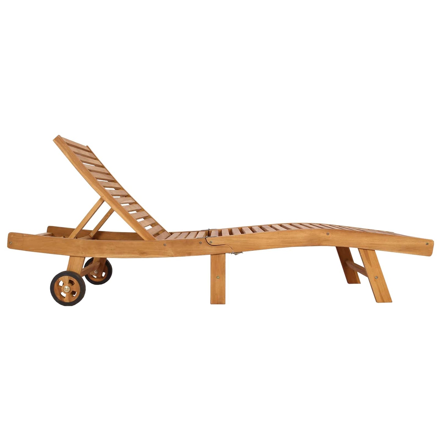 vidaXL Sun Lounger Solid Teak Wood Brown 4
