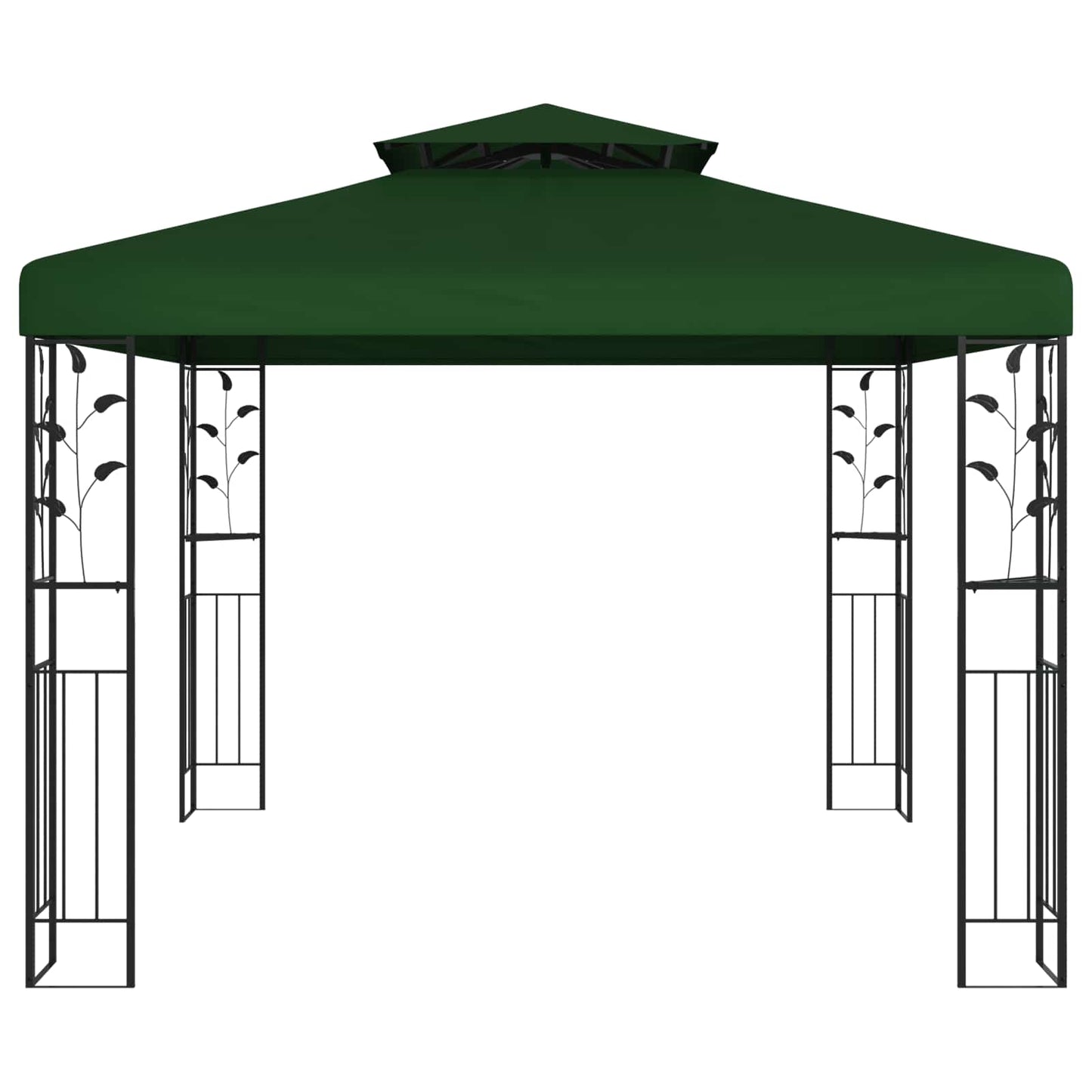 vidaXL Gazebo 3 x 3 x 2.68 m Green Polyester and Steel 2