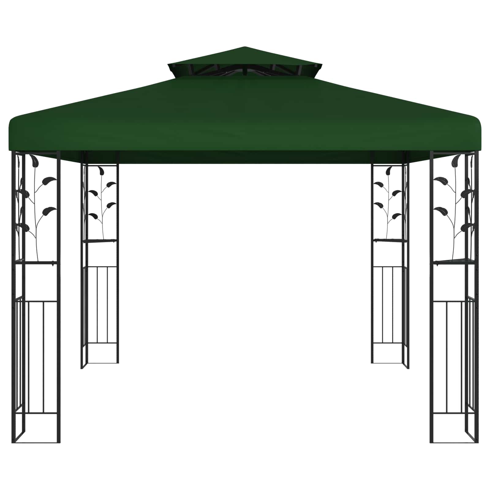 vidaXL Gazebo 3 x 3 x 2.68 m Green Polyester and Steel 2
