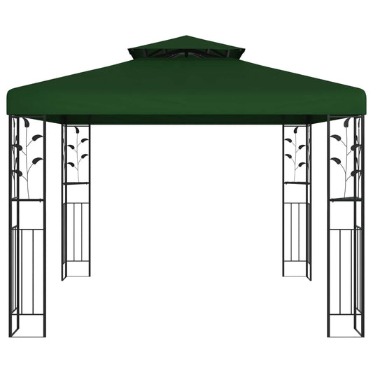 vidaXL Gazebo 3 x 3 x 2.68 m Green Polyester and Steel 2