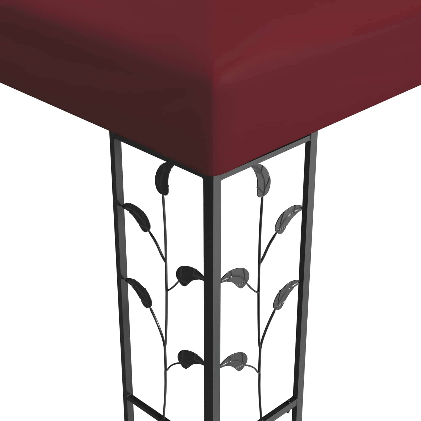 vidaXL Gazebo 3.97 x 2.96 x 2.68 m Wine Red Polyester and Steel 4