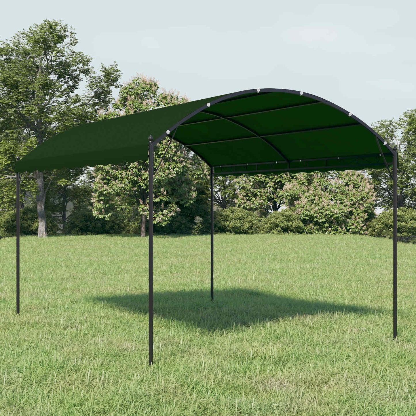 vidaXL Gazebo 4 x 3 x 2.6 m Green Polyester and Steel 1