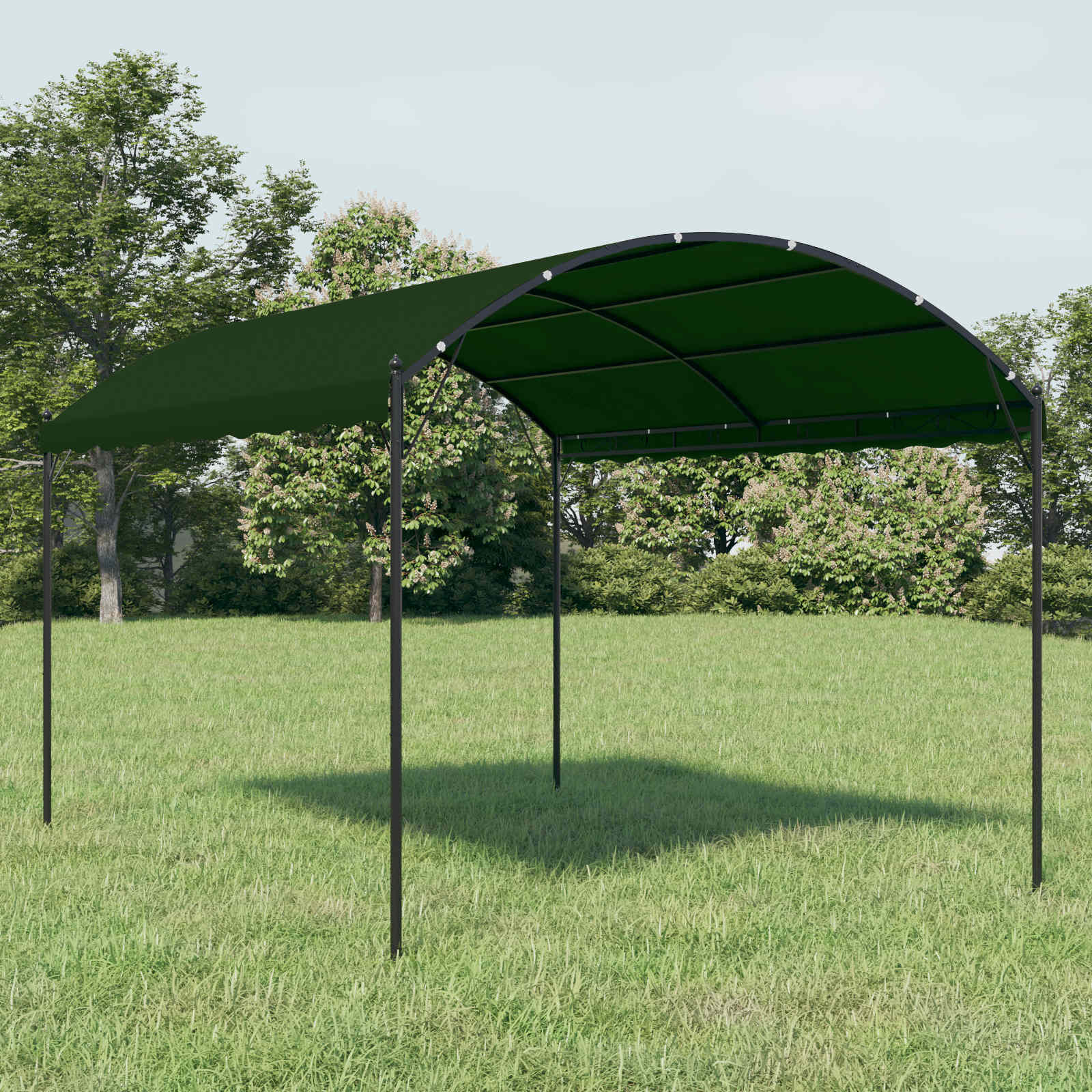 vidaXL Gazebo 4 x 3 x 2.6 m Green Polyester and Steel 1