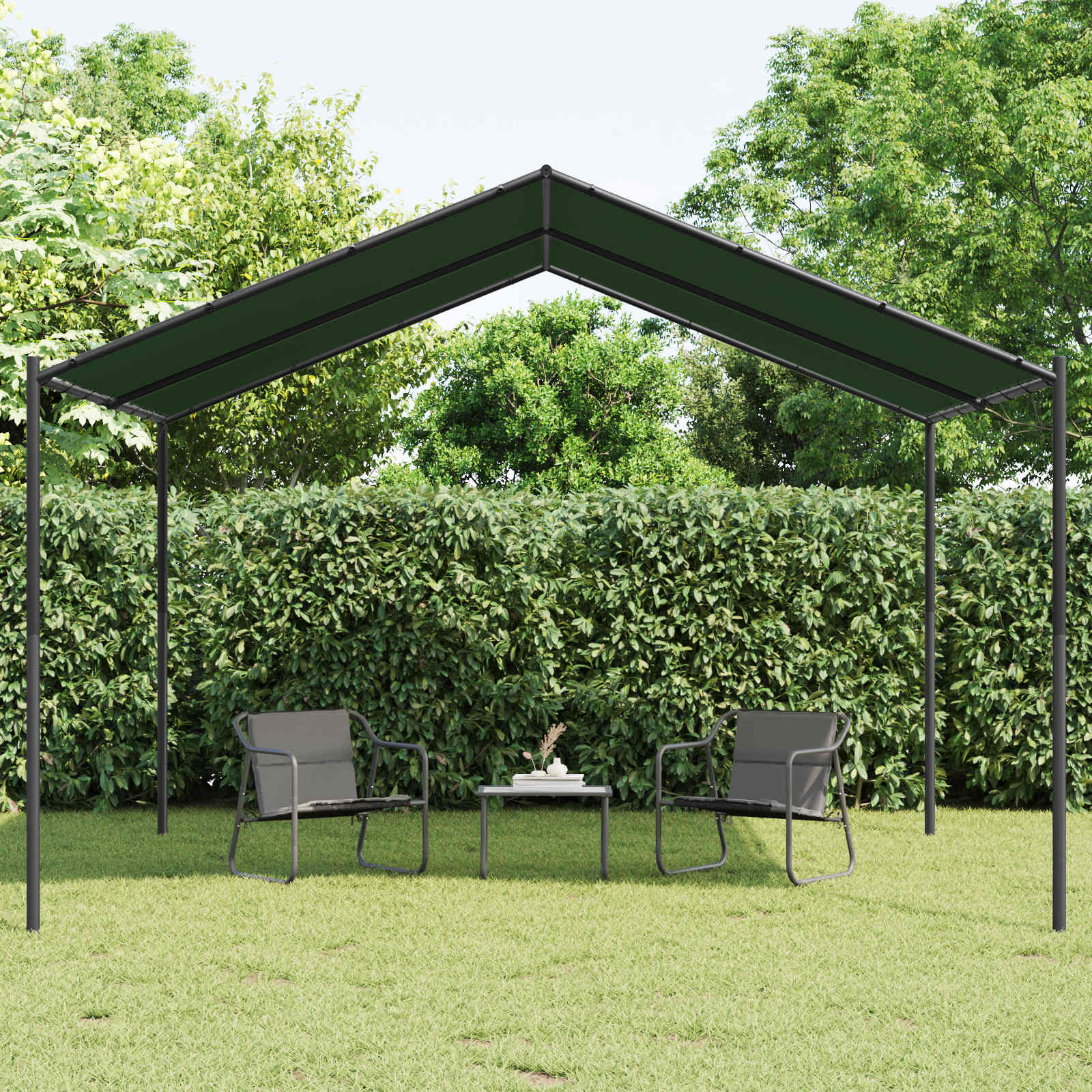 vidaXL Gazebo 4 x 4 x 2.6 m Taupe Polyester and Steel 1