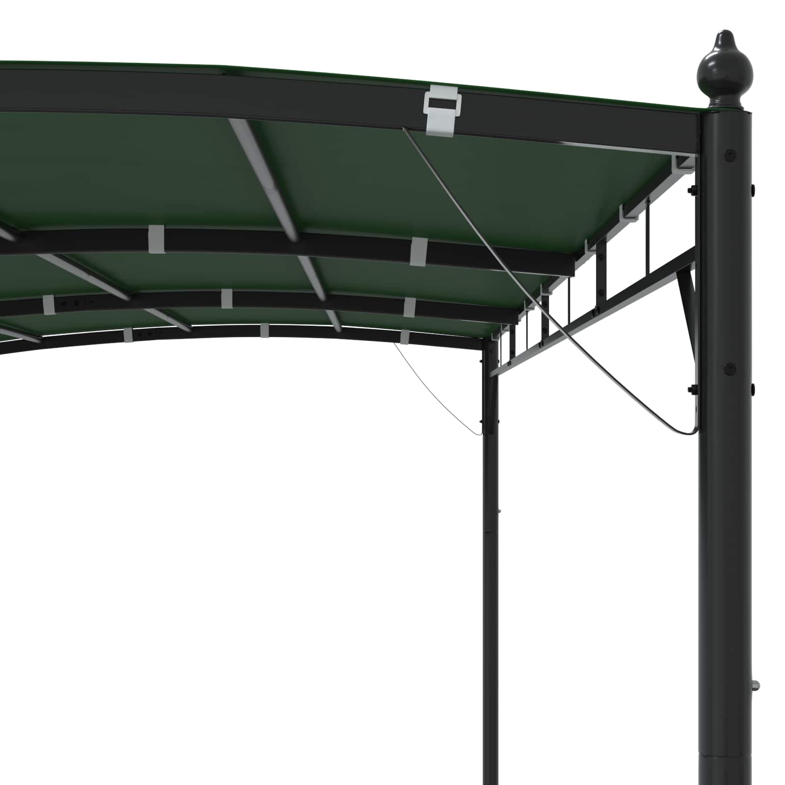 vidaXL Gazebo 4 x 3 x 2.55 m Green Powder-Coated Steel and Fabric 5