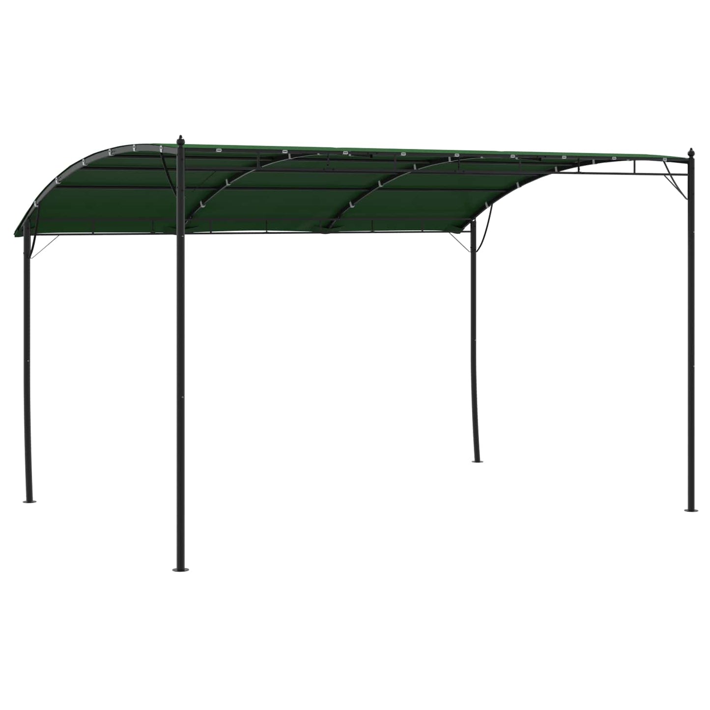 vidaXL Gazebo 4 x 3 x 2.55 m Green Powder-Coated Steel and Fabric 4