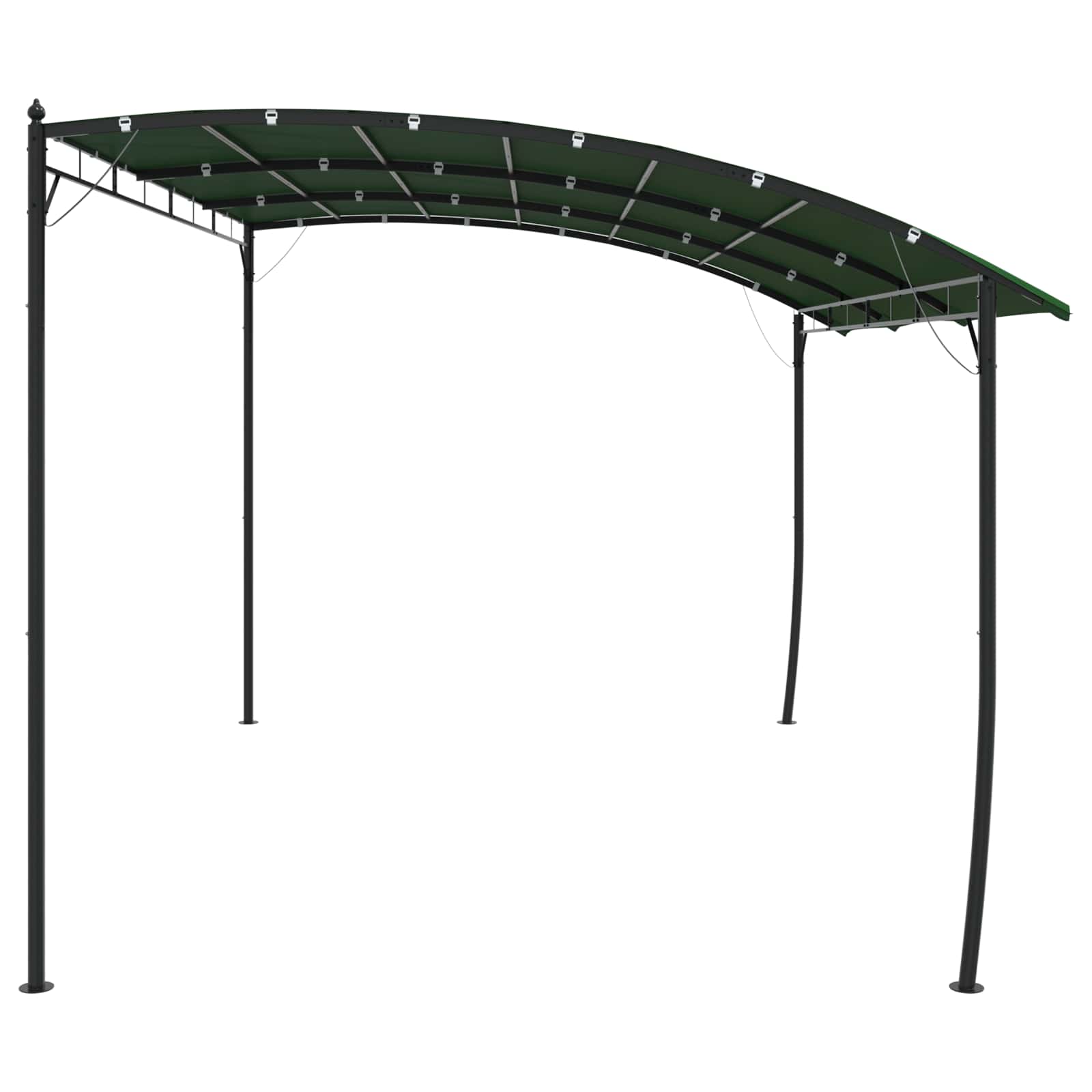 vidaXL Gazebo 4 x 3 x 2.55 m Green Powder-Coated Steel and Fabric 3
