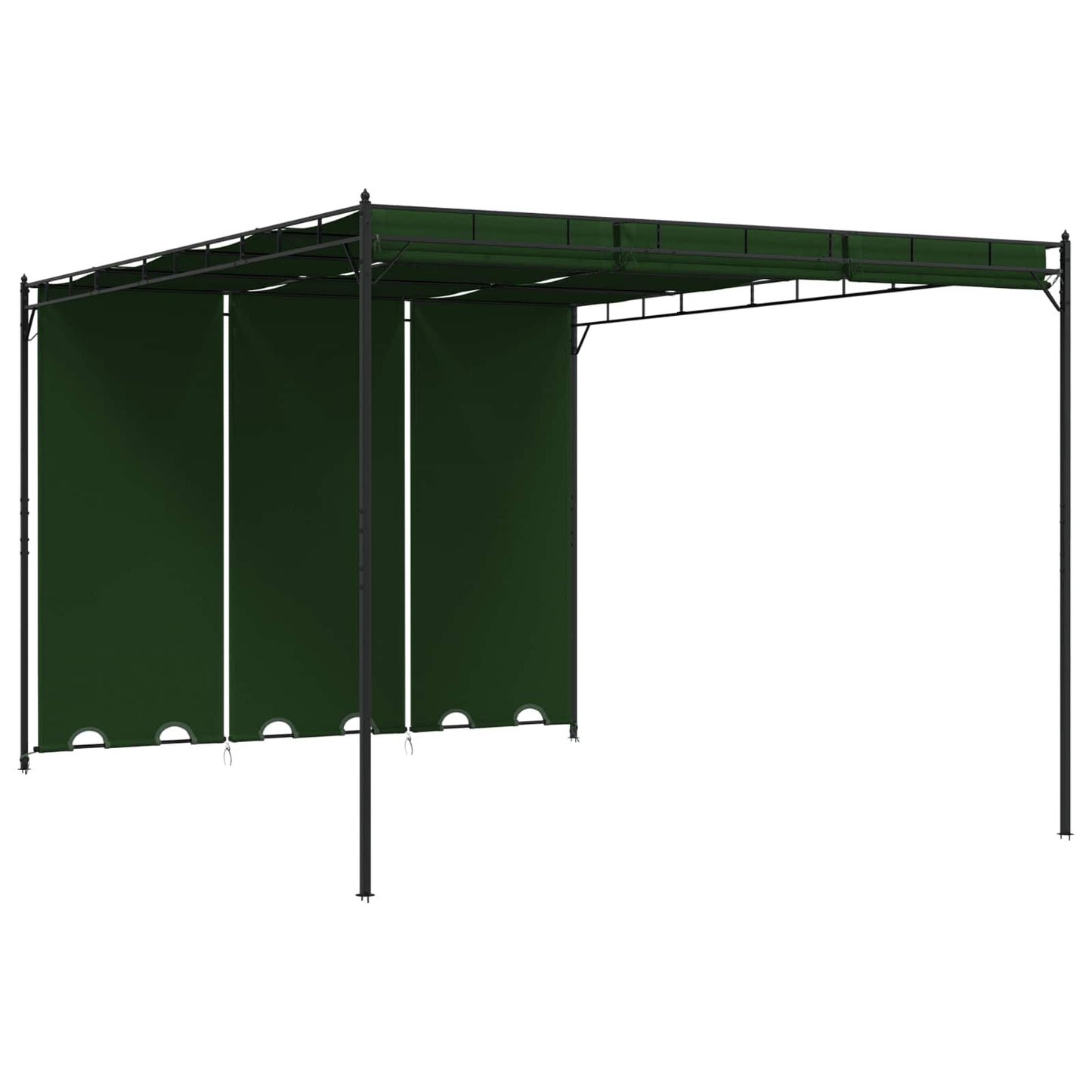 vidaXL Gazebo 4 x 3 x 2.3 m Green Polyester and Steel 1