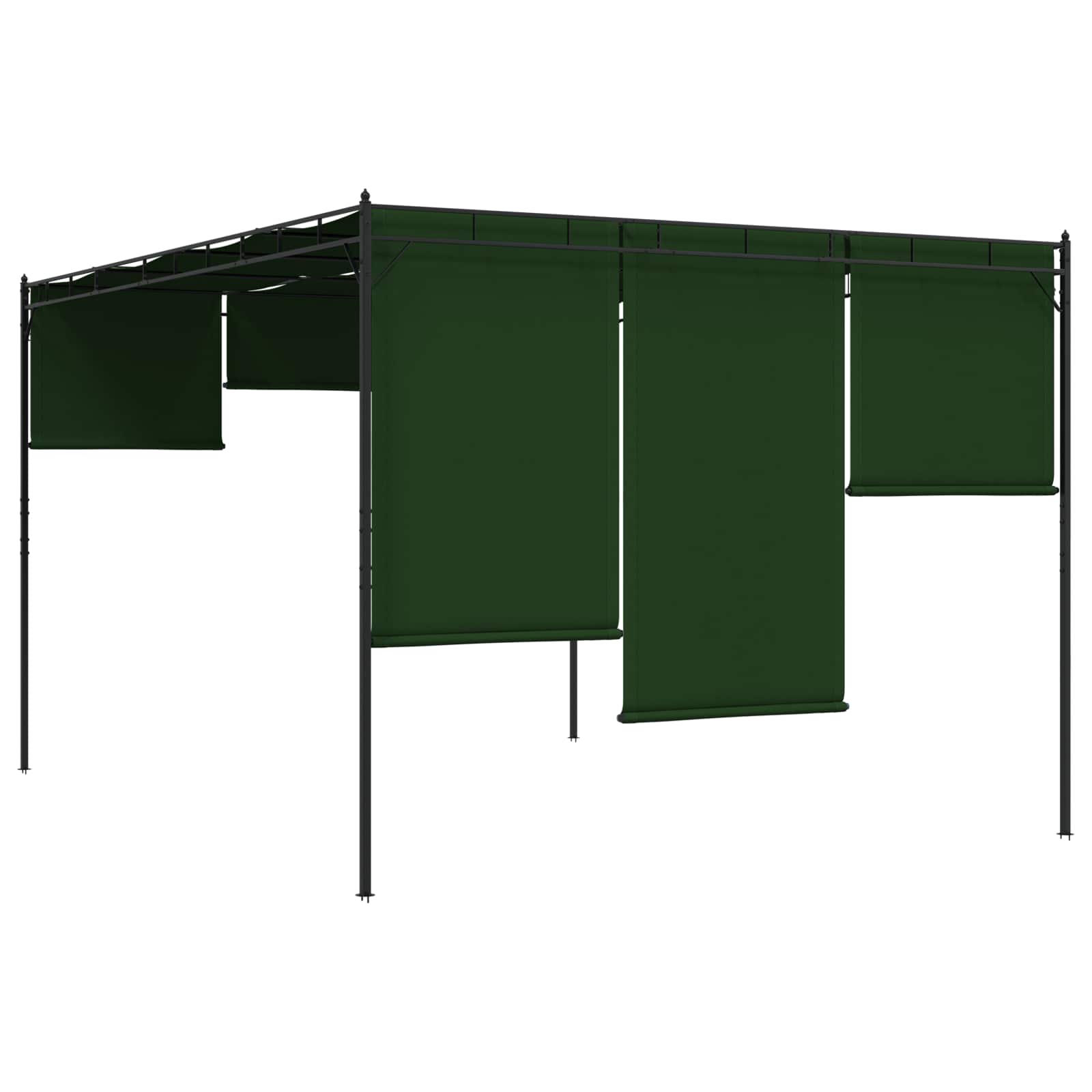 vidaXL Gazebo 4 x 3 x 2.3 m Green Polyester and Steel 2