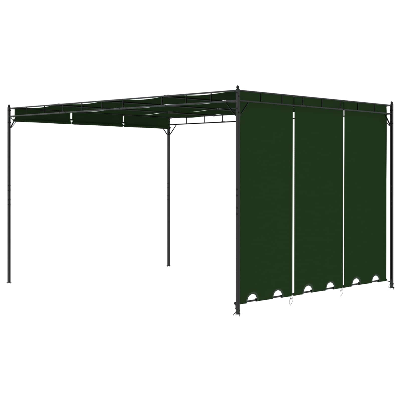 vidaXL Gazebo 4 x 3 x 2.3 m Green Polyester and Steel 5
