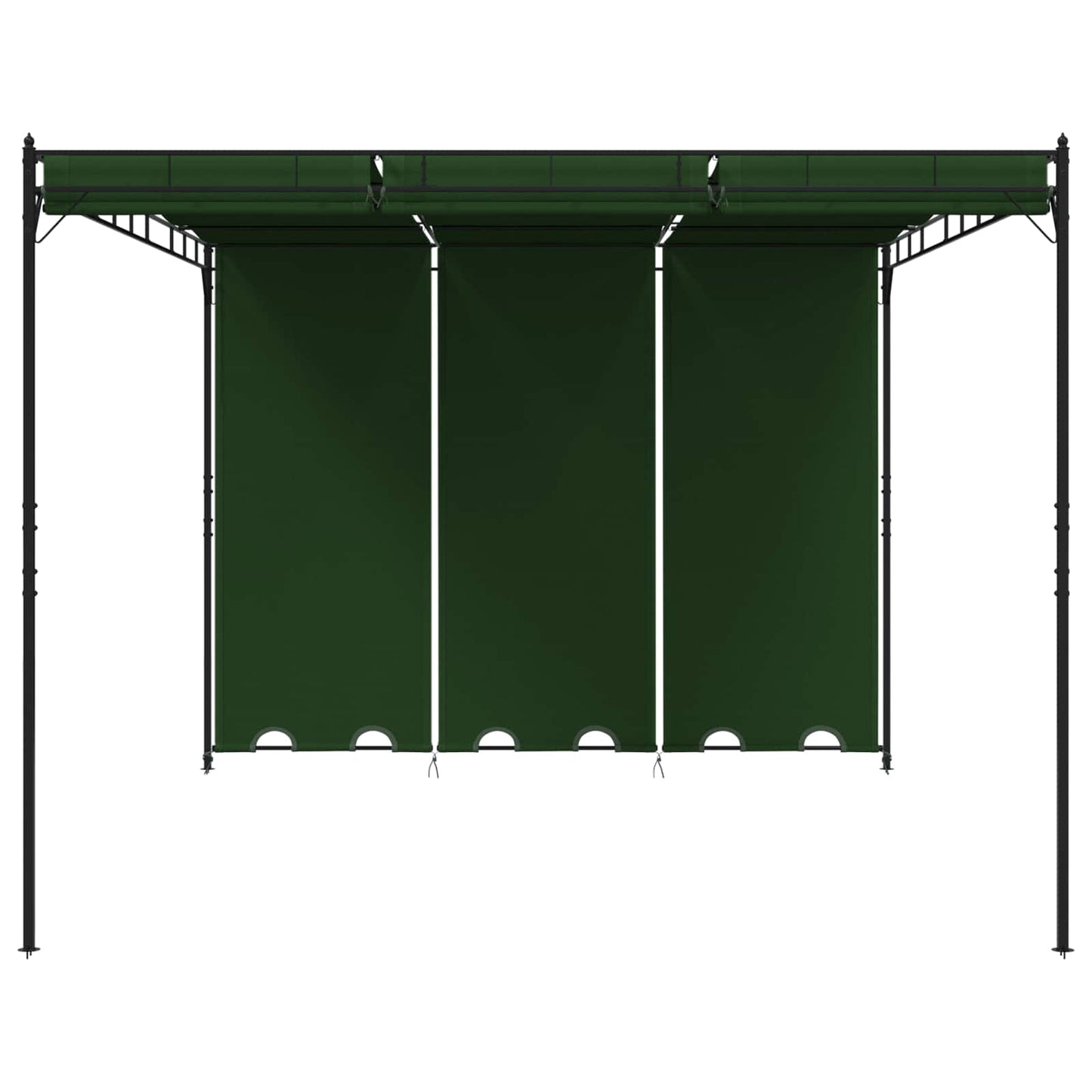 vidaXL Gazebo 4 x 3 x 2.3 m Green Polyester and Steel 3